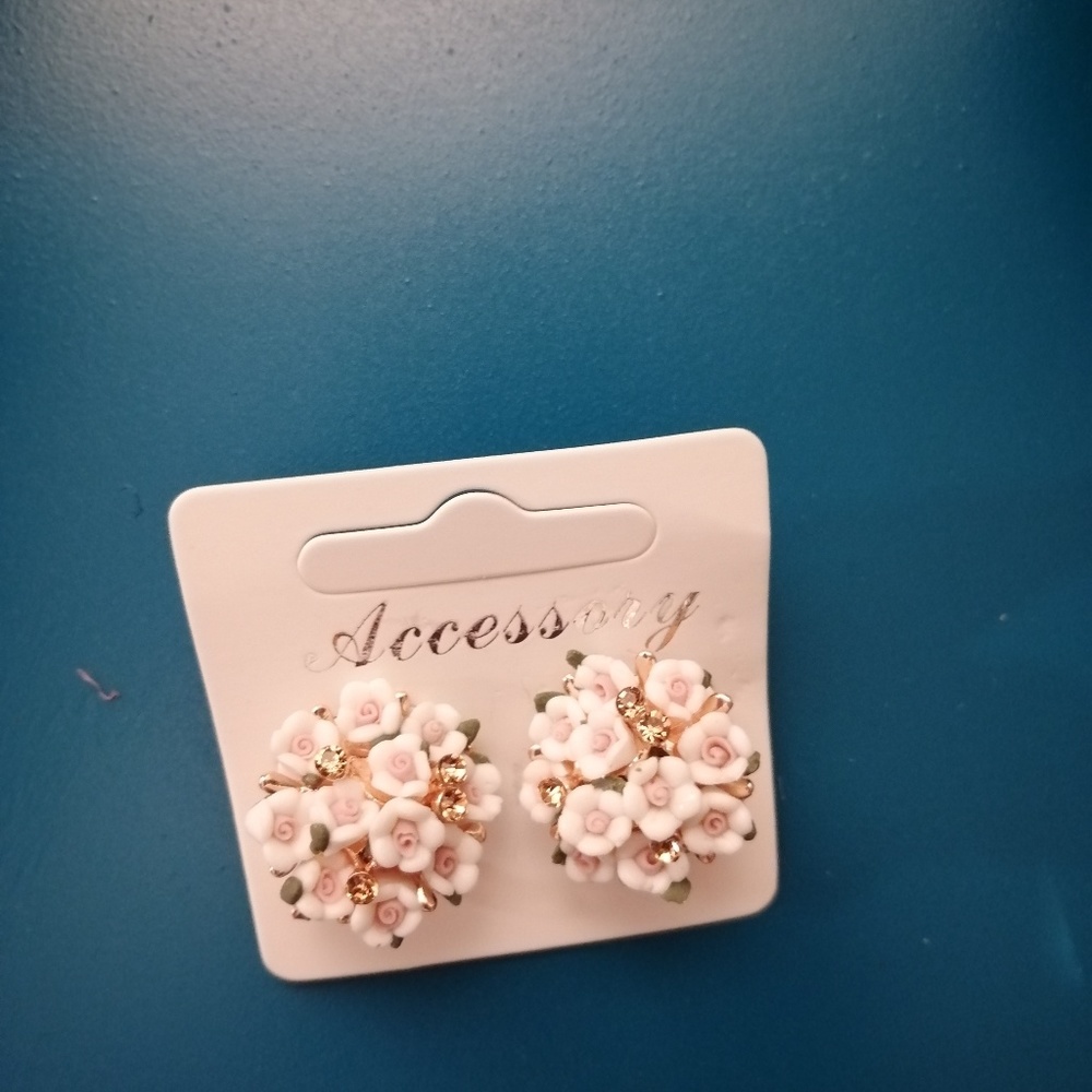 White earrings